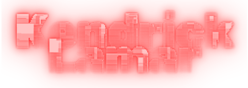 Kendrick Lamar Red text on a white background